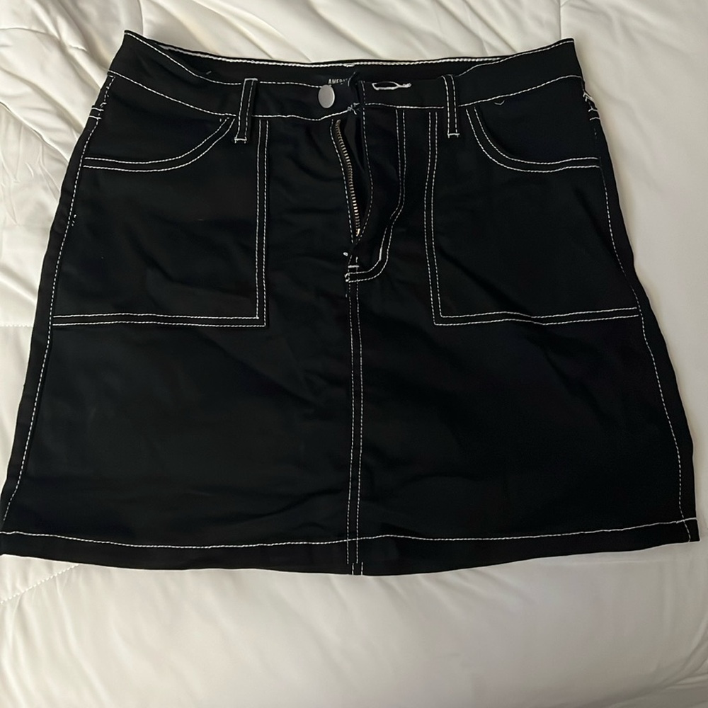 Black Cotton Skirt